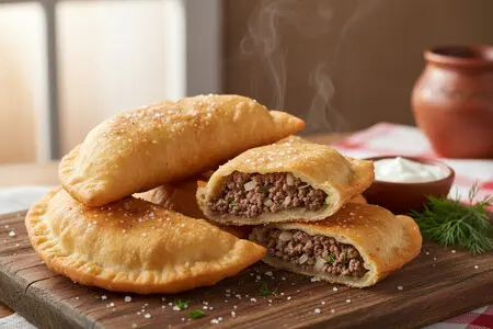 Чебуреки с говядиной - ароматные, хрустящие и сочные