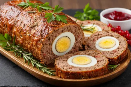 Мясной рулет с яйцом - сытно, эффектно и просто