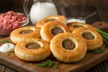 Беляши на кефире с фаршем: быстрый и вкусный рецепт