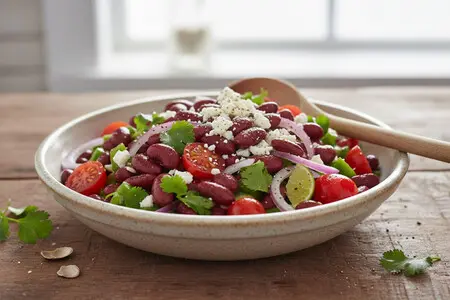 Салат из консервированной фасоли - быстрый и вкусный обед