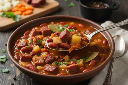 Фасолевый суп с копченой грудинкой: насыщенный вкус и уют домашней кухни