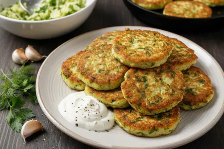 Оладьи из кабачков с чесноком: простой и вкусный рецепт