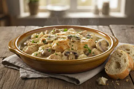 Фрикасе из курицы - французская классика на вашем столе