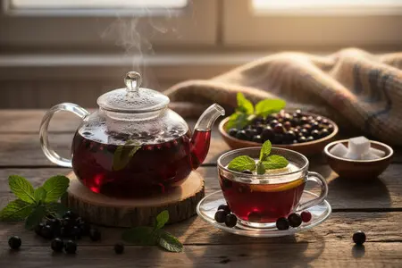 Чай с чёрной смородиной и мятой: лучшие рецепты, польза и советы