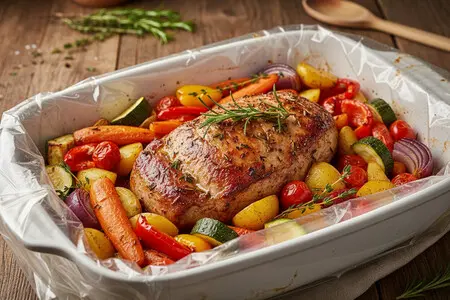 Свинина в рукаве с овощами - сочное мясо и ароматные овощи на вашем столе
