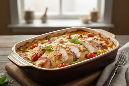 Запеканка из куриного филе - вкусно, быстро и сочно!