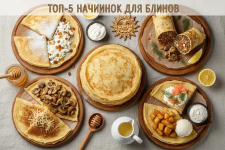 Подборка топ‑5 начинок для блинов на Масленицу