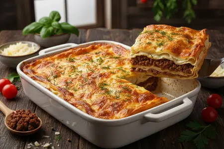 Лазанья из лаваша с фаршем - вкусно, быстро, сытно