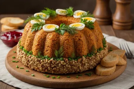 Торт из куриной печени - оригинальный закусочный торт