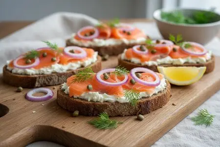 Бутерброды с семгой - просто, красиво и очень вкусно!