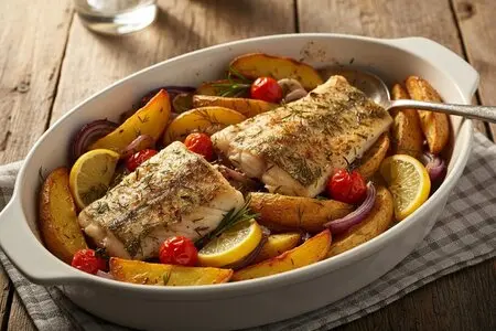 Минтай с картошкой в духовке - самый вкусный рецепт