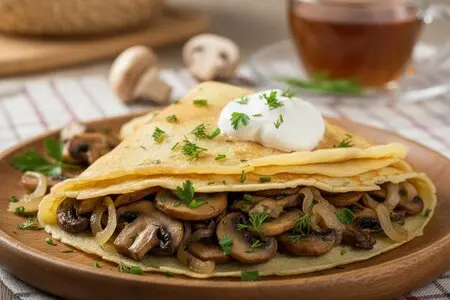 Блины с грибами и луком к Масленице - лучшие рецепты и советы