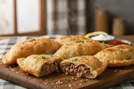 Домашние чебуреки - сытная закуска к 23 февраля