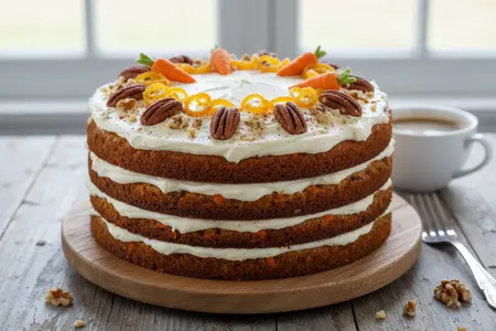 Классический морковный торт: влажные коржи и крем-чиз
