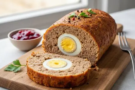 Мясной рулет с яйцом к 23 февраля - сытный мужской обед