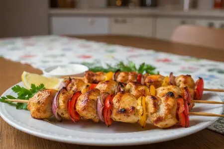 Шашлык из курицы на шпажках к 23 февраля