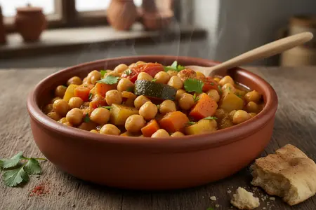 Тушёный нут с овощами: сытное постное блюдо с богатым вкусом