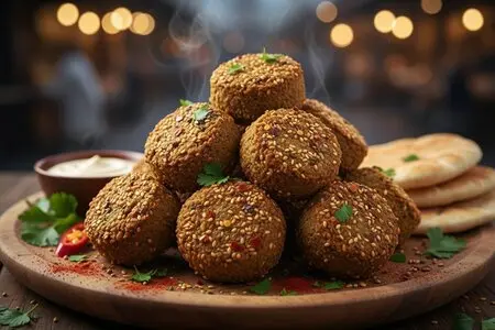 Фалафель с пряностями и кунжутом - ароматное постное блюдо