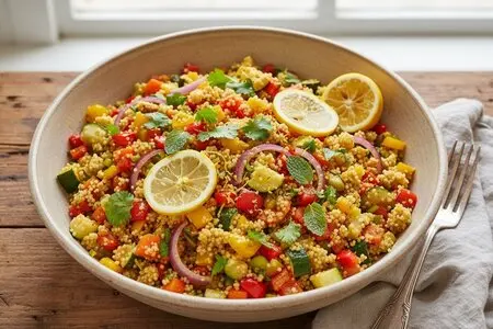 Кускус с овощами и лимоном - лёгкое, яркое и полезное блюдо