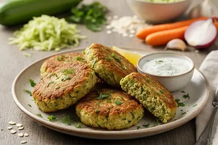 Постные котлеты из кабачков и овсянки