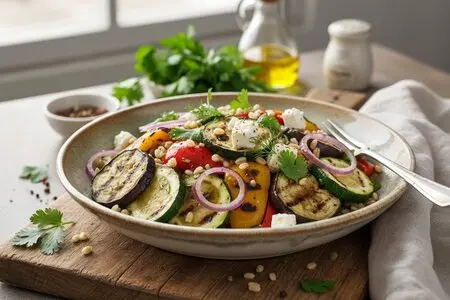 Салат из перловки с овощами-гриль: пошаговый рецепт, лучшие варианты и советы
