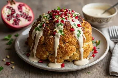 Печёная цветная капуста с тахини и гранатом: пошаговый рецепт и лучшие советы