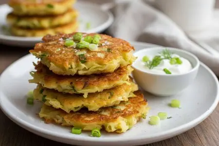 Капустные оладьи с зелёным луком: простой и вкусный рецепт