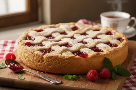 Постный пирог с вареньем - просто и вкусно!