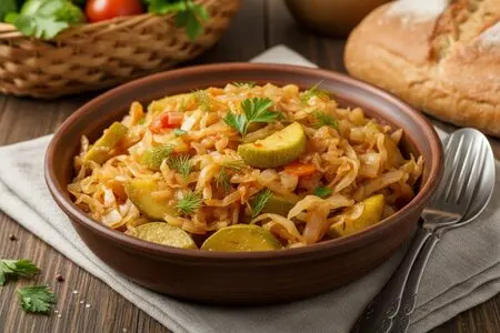 Тушеная капуста с кабачком - нежное и полезное овощное блюдо