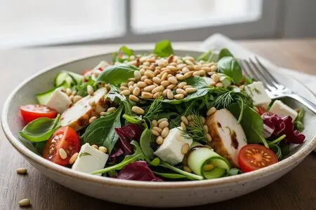 Вкусный салат с кедровыми орешками - изысканный вкус на каждый день