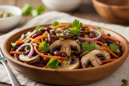 Салат с фасолью, шампиньонами и морковью: лучшие рецепты и секреты приготовления