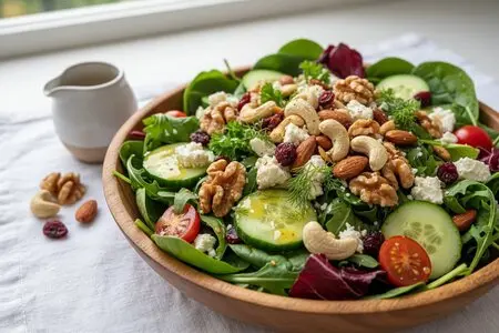 Салаты с орешками: лучшие рецепты и сочетания