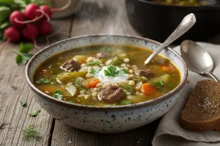 Рассольник с перловкой в домашних условиях