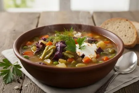 Овощной суп с капустой - лёгкий и полезный