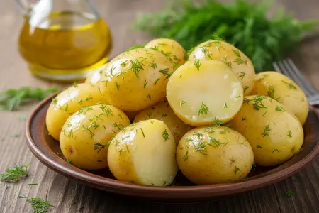 Просто, сытно, постно: отварной картофель с укропом и растительным маслом на вашем столе