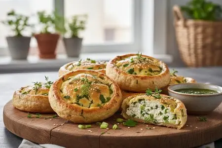 Постные пирожные с тофу и зеленью: оригинальная закуска в Пост