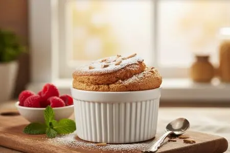 Постный десерт - шоколадное суфле на миндальном молоке