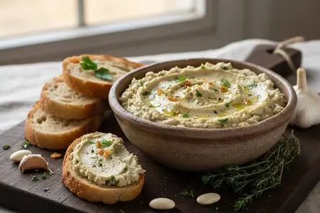 Постный паштет из фасоли с чесноком - сытная и легкая в приготовлении закуска
