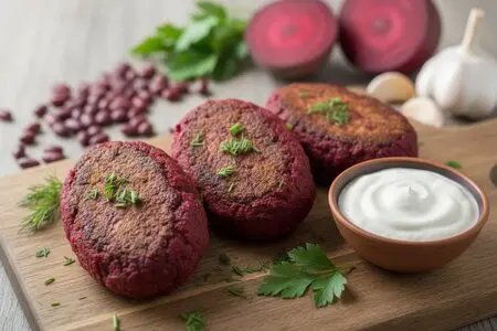 Котлеты из свёклы и фасоли - яркое и полезное блюдо для постного стола