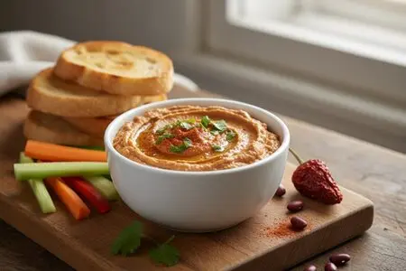 Постный паштет из фасоли с копченой паприкой - сытная и ароматная закуска