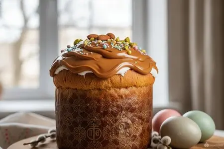 Пасхальный кулич с варёной сгущёнкой: рецепт с начинкой внутри сдобного теста