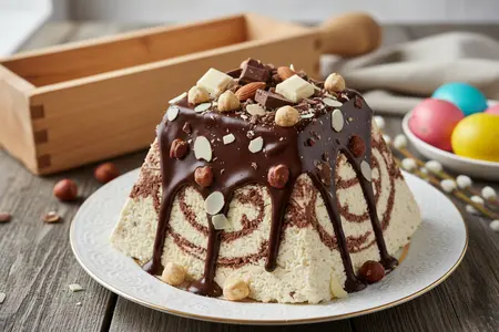 Традиционная пасха с современным вкусом: рецепт с добавлением шоколада и орехов