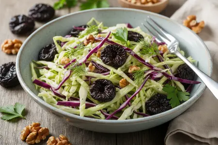 Капустный салат с черносливом: сочный, ароматный и очень простой