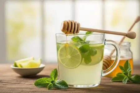 Мятный чай с лаймом и мёдом - освежающий весенний напиток