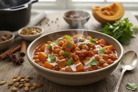 Рагу из тыквы и нута - гармония вкуса и пользы с восточной ноткой