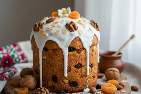 Медовый кулич с орехами и курагой: оригинальный рецепт для Пасхи