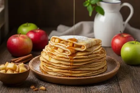 Постные блинчики с яблочной начинкой: лучший рецепт и советы