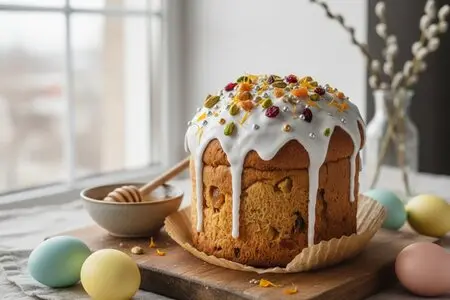 Медовый пасхальный кулич - нежная выпечка, которая подарит тепло и уют