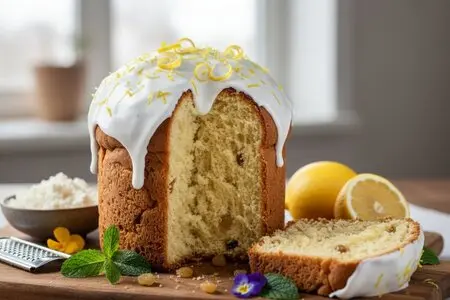 Кулич с добавлением рикотты и цедры лимона: яркий вкус и легкая кислинка