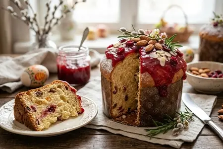 Кулич с клюквенным мармеладом и миндалём: оригинальные рецепты и секреты